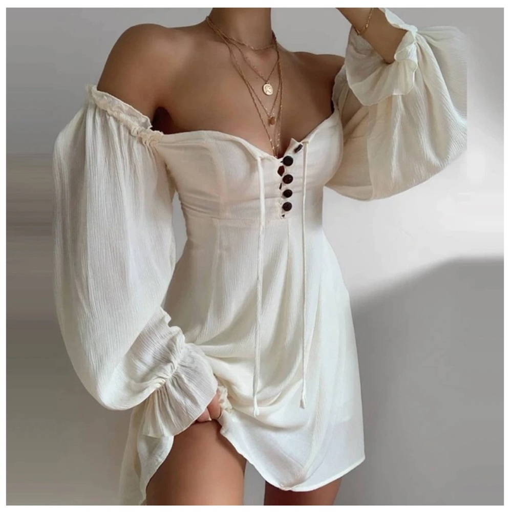 White flowy dress
